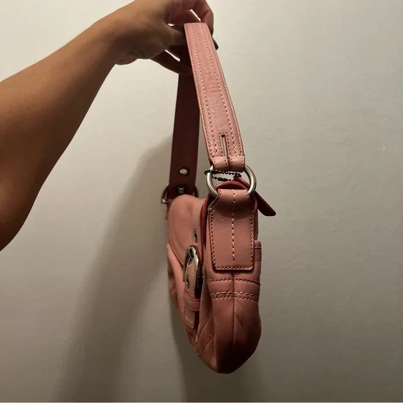 Coach vintage pink Leather Shoulder Bag - Picture 3 of 7